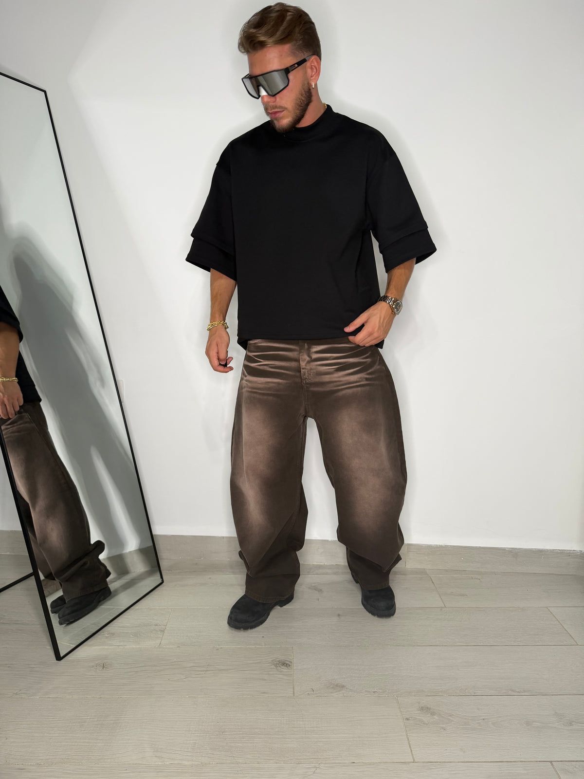 Jeans Burgundy Ballon